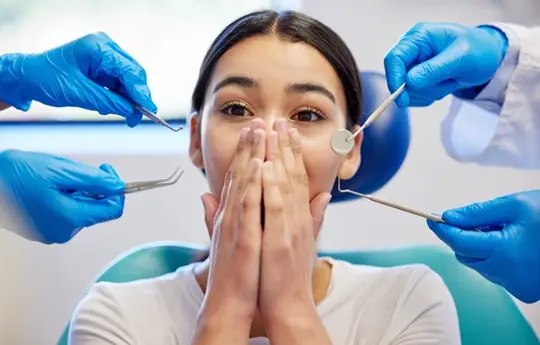 A patient with a dental health problem